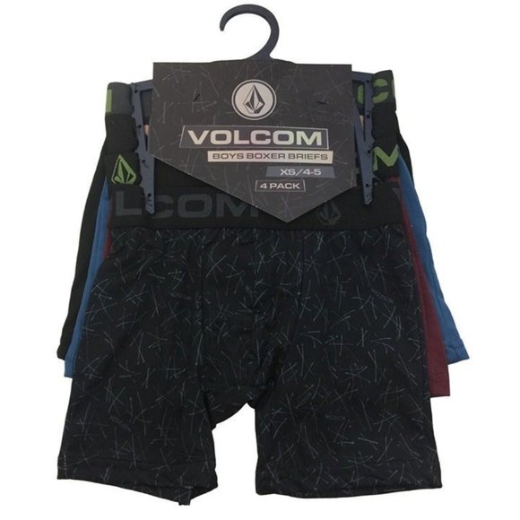 Volcom Boys Boxer Briefs XS 4-5 Multicolored Set of 4 - Picture 1 of 5
